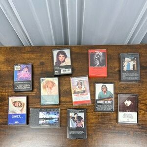 Set of 11 Easy Listening Cassette Tapes -  Barbara Streisand Olivia Newton Barry